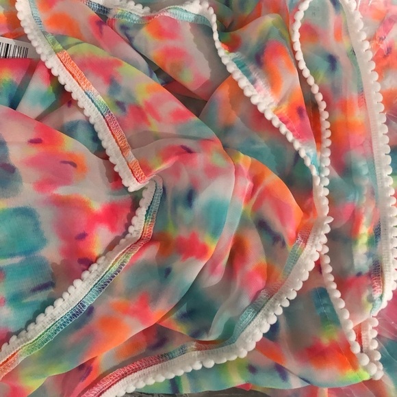MIKEN Mermaids Tie Dye Rainbow Swimsuit Cover up - Picture 4 of 8